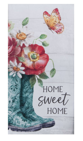 Garden Butterfly Home Sweet Home Terry Towel-Lange General Store