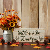 Gather & Be Thankful Wheat Stalks Sign-Lange General Store