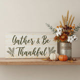 Gather & Be Thankful Wheat Stalks Sign