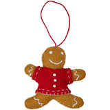 Gingerbread Man Felt Ornament Set of 4-Lange General Store