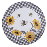 Gingham Bee & Flowers Braided Placemat-Lange General Store