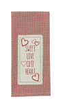 Gingham Heart Towel-Lange General Store