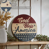 God Bless America Round Wall Hanging-Lange General Store