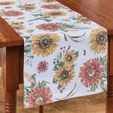 Gold and Red Sunflowers Table Runner-Lange General Store