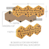 Buzzy Bees Be Grateful for Every Moment Hexagons Wall Sign-Lange General Store
