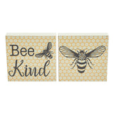 Buzzy Bees Bee Kind Block Sign Set Of 2-Lange General Store