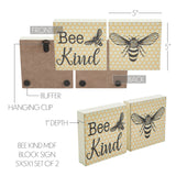 Buzzy Bees Bee Kind Block Sign Set Of 2-Lange General Store