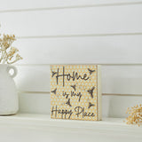 Buzzy Bees Home Is My Happy Place Block Sign-Lange General Store
