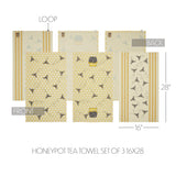 Buzzy Bees Honeypot Tea Towel Set of 3-Lange General Store