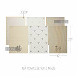 Buzzy Bees Tea Towel Set of 3-Lange General Store