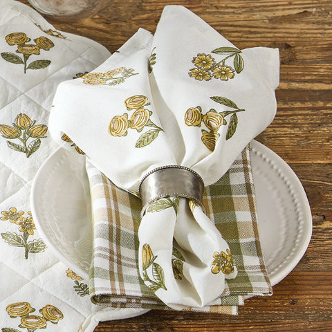Golden Flowers Napkins-Lange General Store