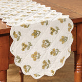 Golden Flowers Quilted Table Runners-Lange General Store
