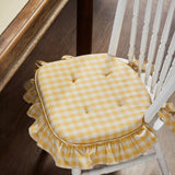 Golden Honey Ruffled Chair Pad-Lange General Store