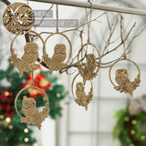 Golden Owl Metal Ornament Set of 6-Lange General Store
