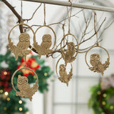 Golden Owl Metal Ornament Set of 6-Lange General Store