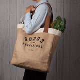 Goods and Provisions Large Burlap Shopping Bag-Lange General Store