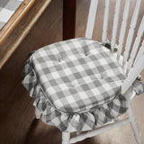 Grace Ann Check Ruffled Chair Pad-Lange General Store