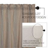 Grain Sack Blue Valance
