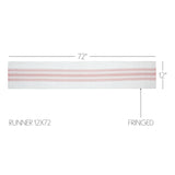 Grain Sack Stripe Coral Table Runners-Lange General Store
