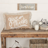Grace Give Thanks Pillow-Lange General Store