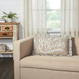 Graycie Give Thanks Pillow-Lange General Store