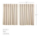 Graycie Grain Sack Stripe Tier Curtains