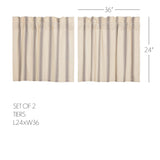 Graycie Grain Sack Stripe Tier Curtains