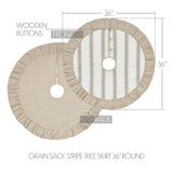 Graycie Grain Sack Stripe Tree Skirt
