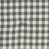 Green & Natural Creme Gingham Chair Pad-Lange General Store