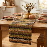 Greenbriar Chindi Table Runner in a fall table setting