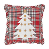 Gregor Plaid Button Tree Pillow-Lange General Store