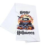 Happy Halloween Truck Flour Sack Towel