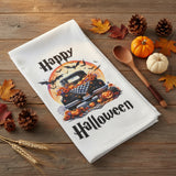 Happy Halloween Truck Flour Sack Towel