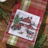 Happy Holidays At The Farm Dishtowel-Lange General Store