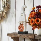 Happy Jack-O-Lantern Wooden Ghost