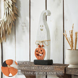 Happy Jack-O-Lantern Wooden Ghost-Lange General Store