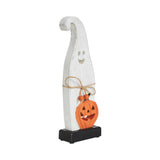 Happy Jack-O-Lantern Wooden Ghost-Lange General Store