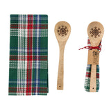 Hard Candy Stir It Up Dishtowel & Wooden Spoon Set