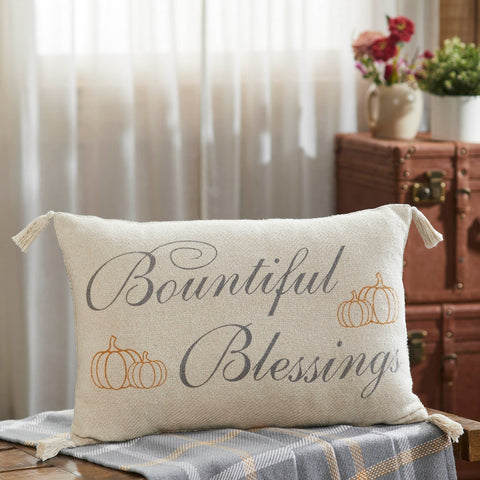 Harvest Blessings Bountiful Blessings Woven Pillow-Lange General Store