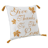 Harvest Blessings Give Thanks to the Lord Woven Pillow-Lange General Store