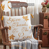 Harvest Blessings Give Thanks to the Lord Woven Pillow-Lange General Store