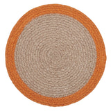 Harvest Blessings Pumpkin Braided Trivet 8"-Lange General Store