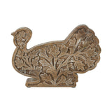 Harvest Leaf Carved Wooden Turkey-Lange General Store