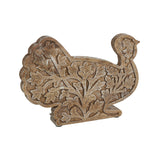 Harvest Leaf Carved Wooden Turkey-Lange General Store