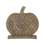 Harvest Vine Carved Wooden Pumpkin-Lange General Store