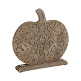 Harvest Vine Carved Wooden Pumpkin-Lange General Store
