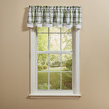 Hayson Sage Plaid Layered Valance