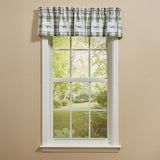 Hayson Sage Plaid Patch Valance-Lange General Store