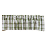 Hayson Sage Plaid Valance-Lange General Store