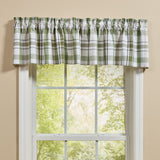 Hayson Sage Plaid Valance-Lange General Store